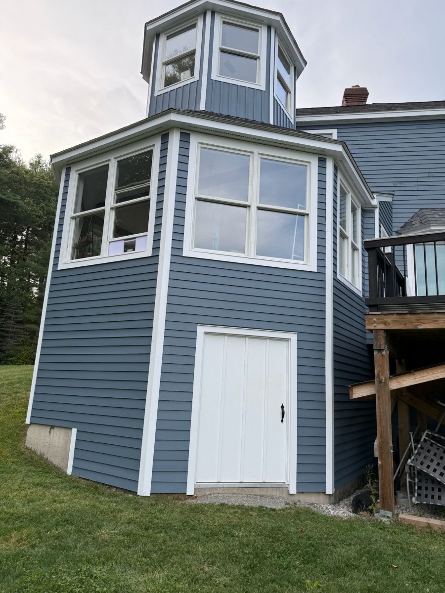 exterior house painted blue Preview Image 4