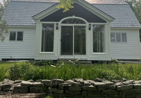 Exterior Painting White Home in New London, NH