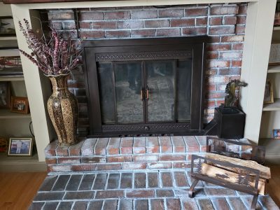 Whitewash fireplace painting Nashua, NH