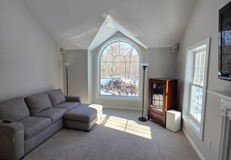 family room interior painting in hudson, nh