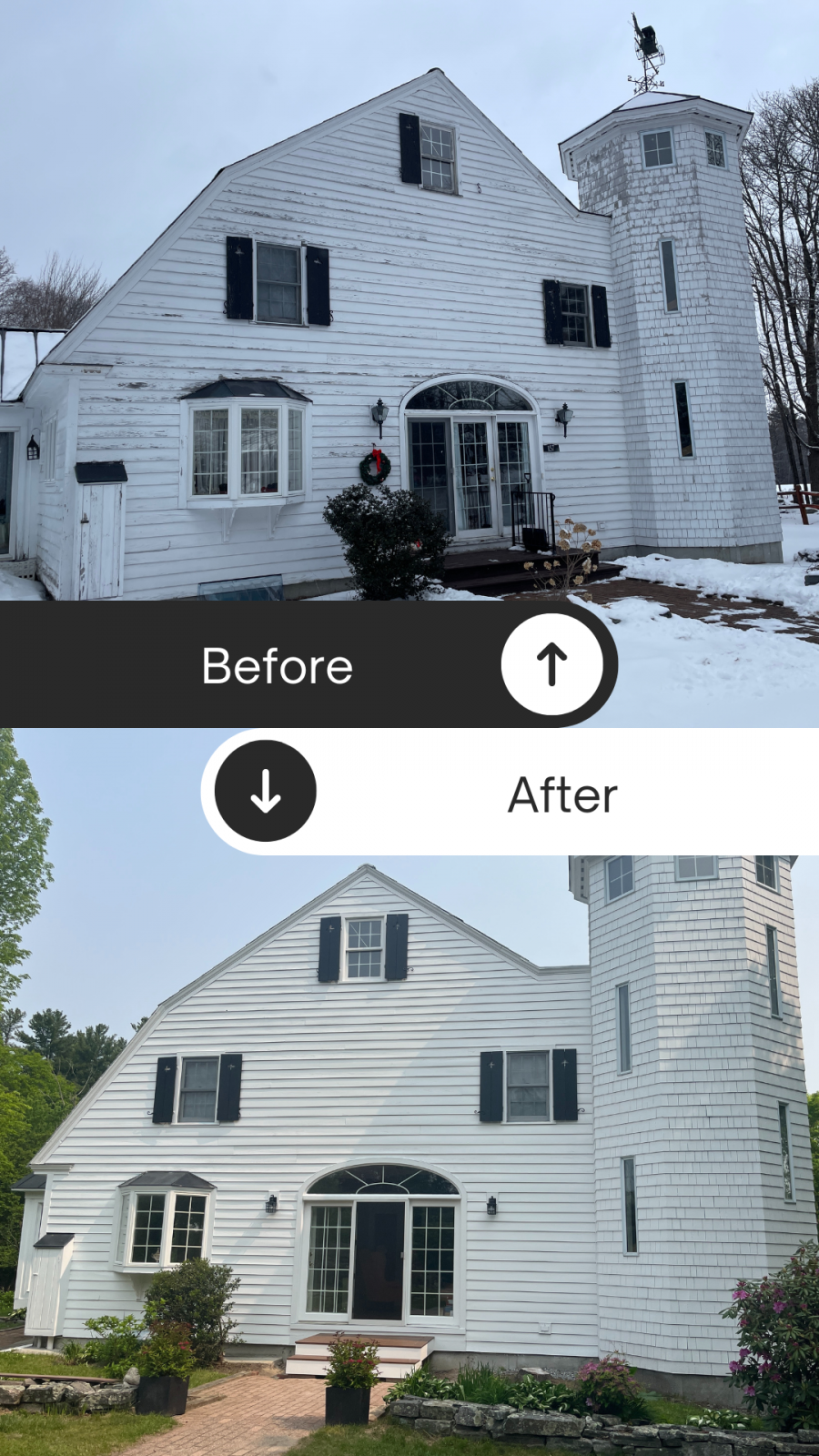 Before and After Exterior House Painting New London, NH Preview Image 8