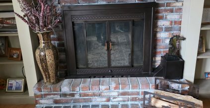 Whitewash Fireplace