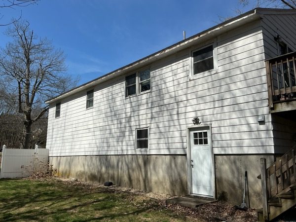 White Siding Before Exterior Painting Preview Image 6