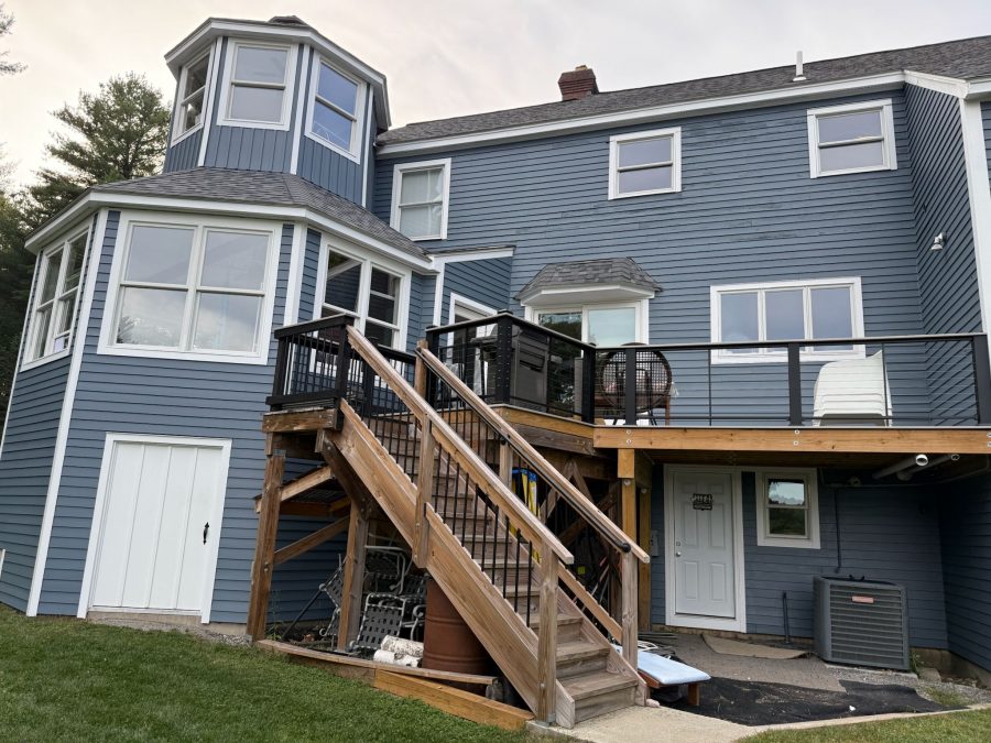 back of home with wood stairs professionally painted Preview Image 2