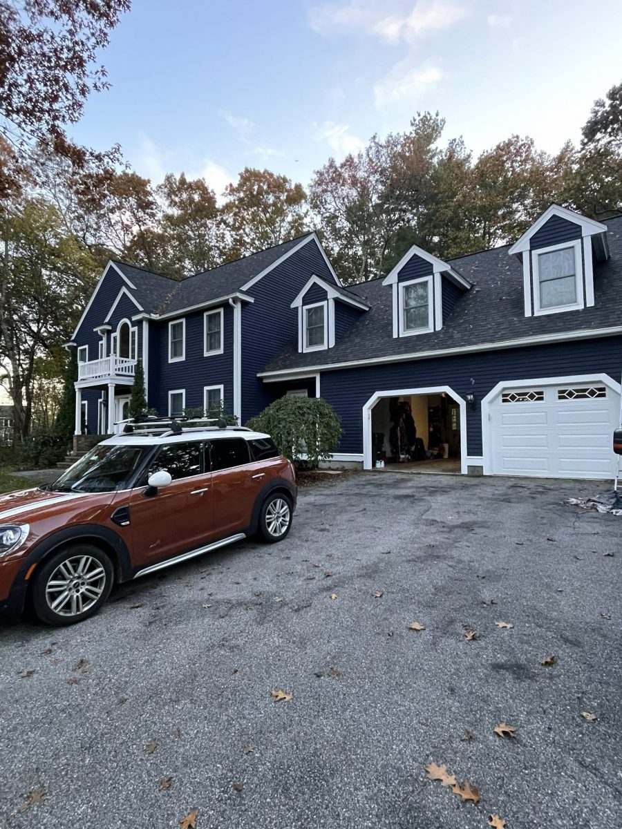 Front of Home Blue Exterior Painting in Westford, MA Preview Image 1