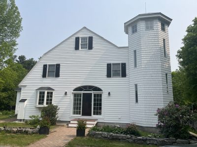 New London, NH White Home Exterior Painting