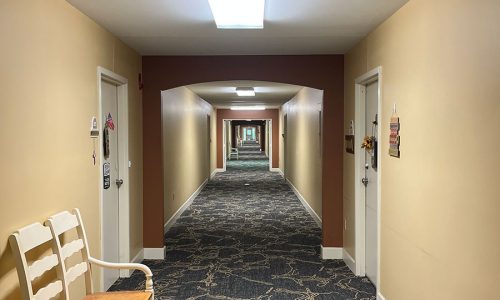 Carpeted Hallway (Before)