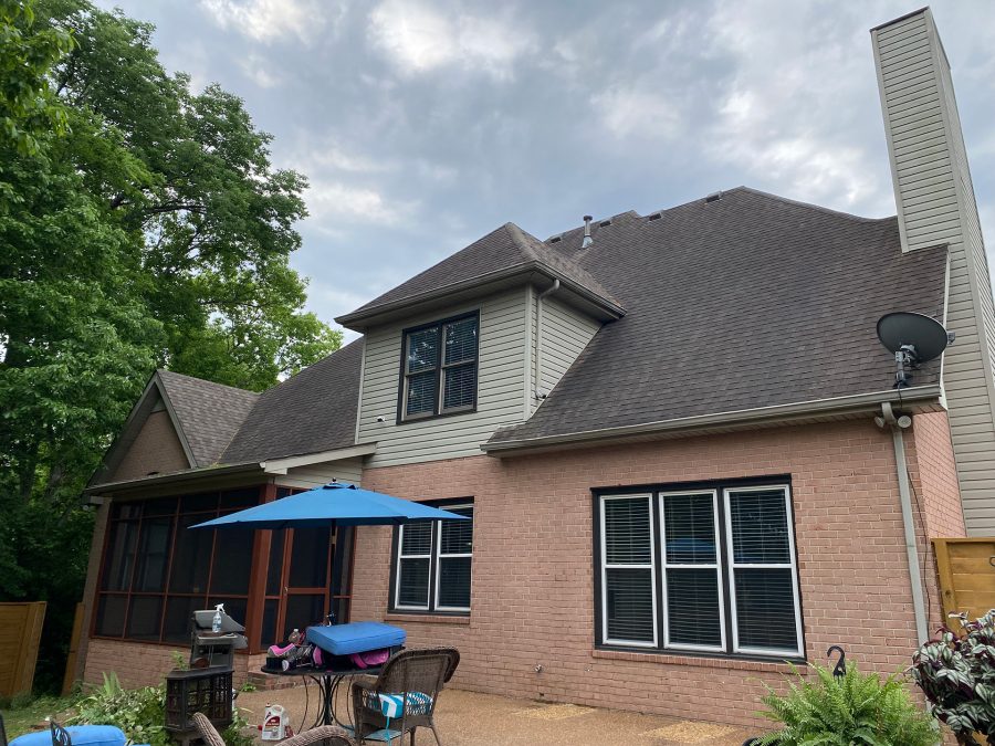 Rear of brick home (before) Preview Image 3