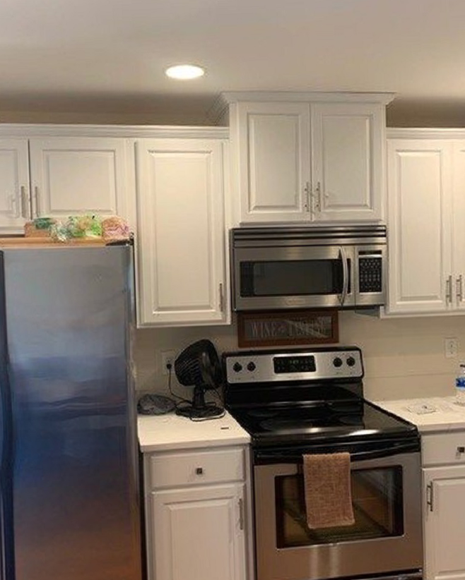 Cabinets Brown to White After