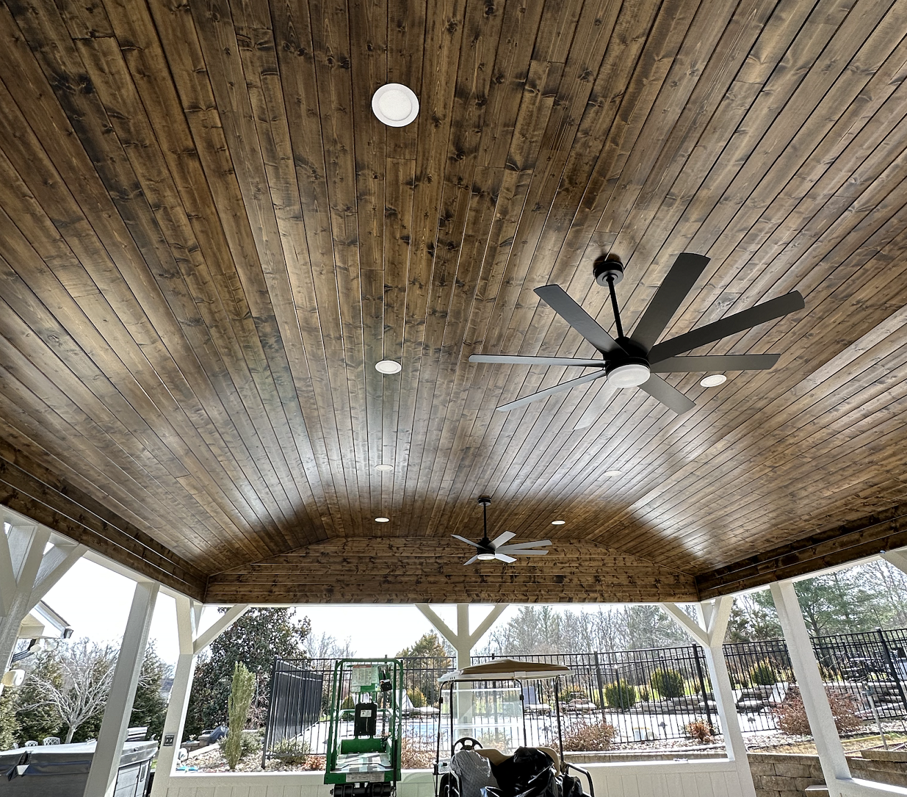 Wood Staining For Car-Port Ceiling After