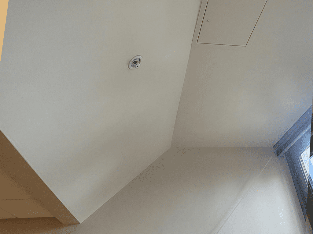 Damaged Drywall Ceiling Repair Project After