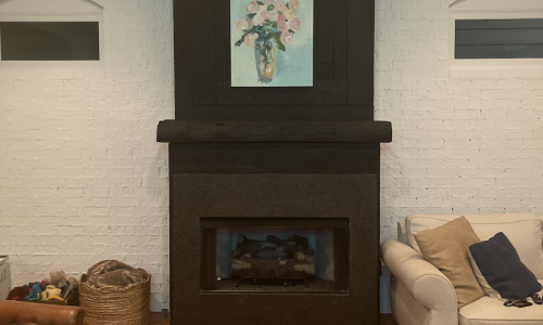 Newly Painted Fireplace