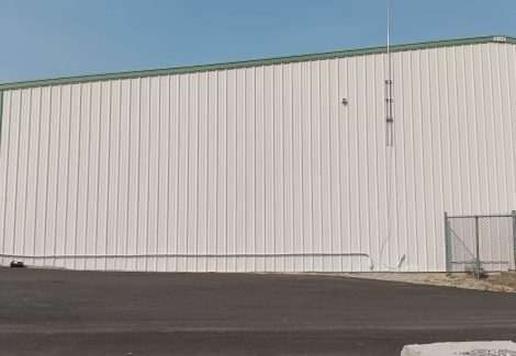 painted warehouse exterior