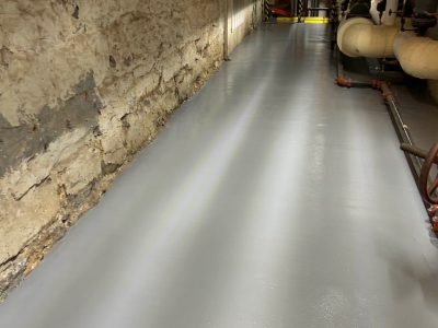 painted concrete floor