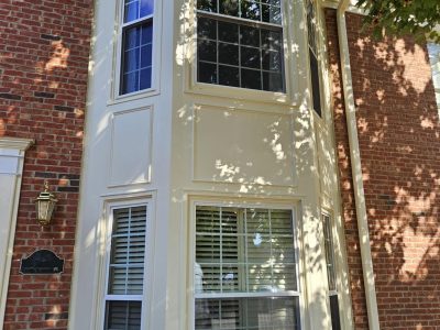 repainted bay window on home exterior