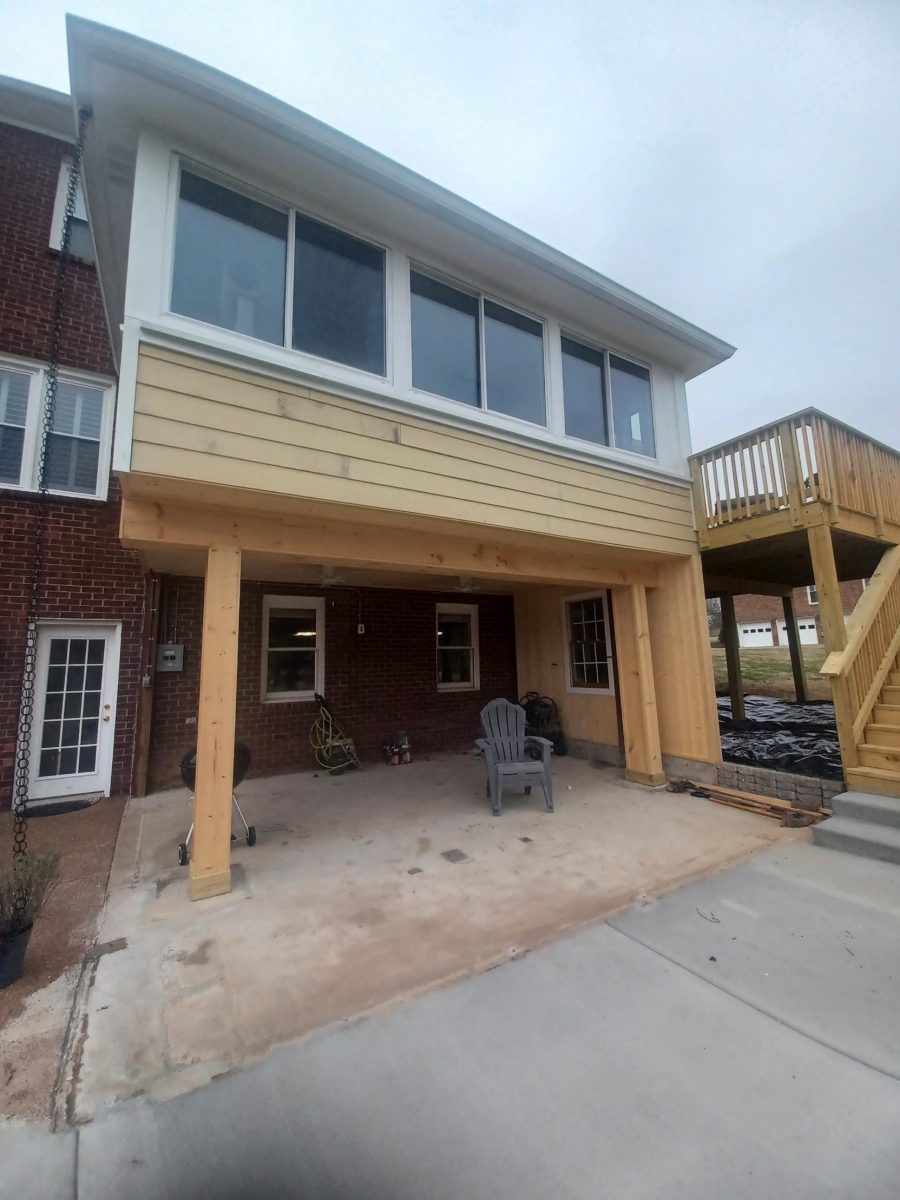 exterior sunroom and covered porch with bare wood Preview Image 2