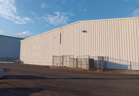 painted warehouse exterior