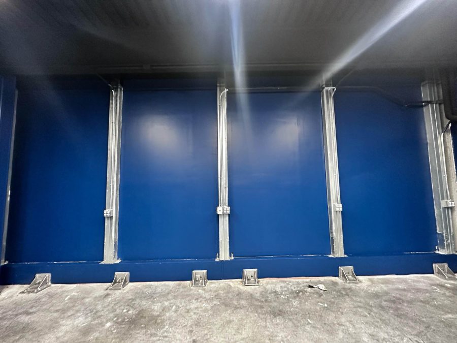blue painted industrial space interior room Preview Image 1