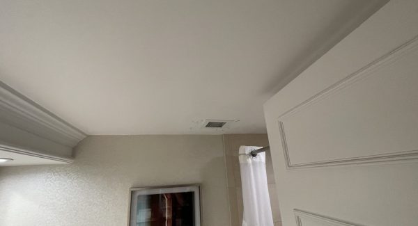 bathroom ceiling after repairs