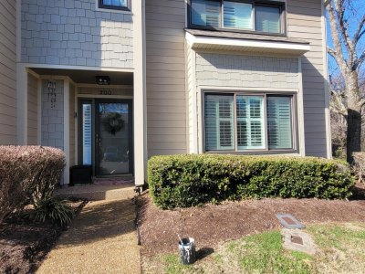painted exterior of townhouse units