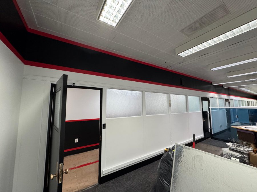 office interior with black and red painted stripe Preview Image 3