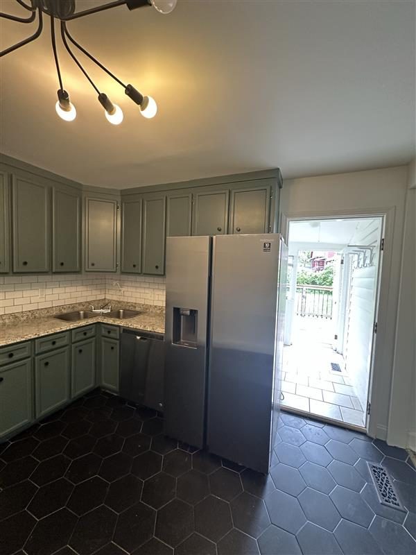 kitchen with green painted cabinets Preview Image 1