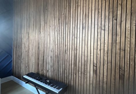Wood Slat Accent Wall Installation