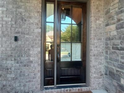 stained front door