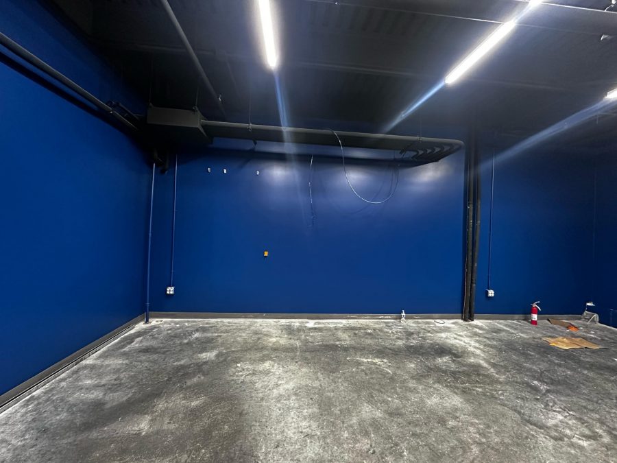 blue painted industrial space interior room Preview Image 3