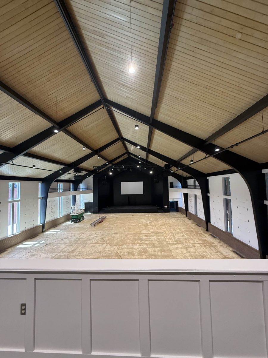 empty church interior with painted beams Preview Image 3