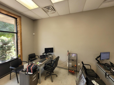 office with painted wall