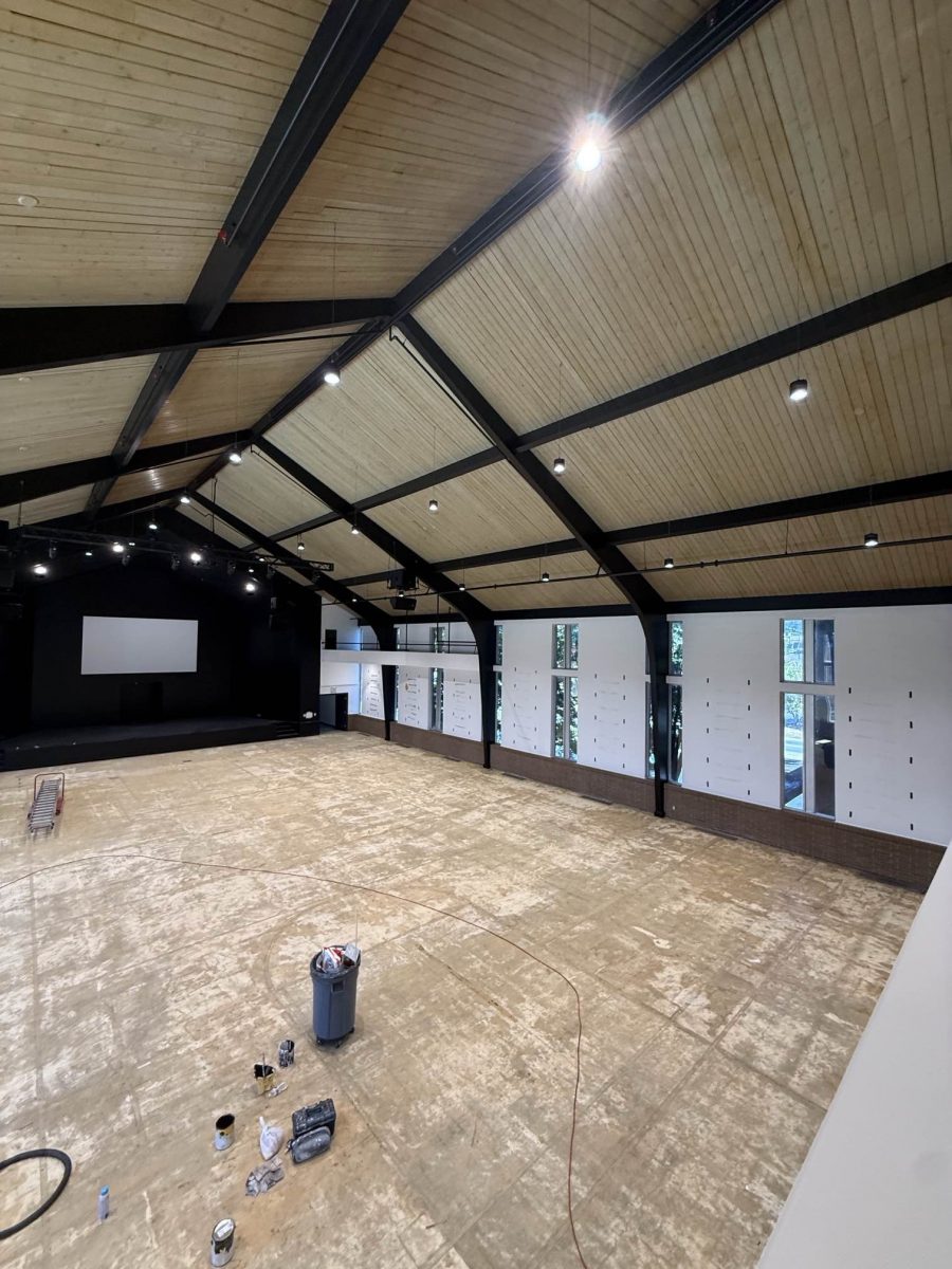 empty church interior with painted beams Preview Image 1