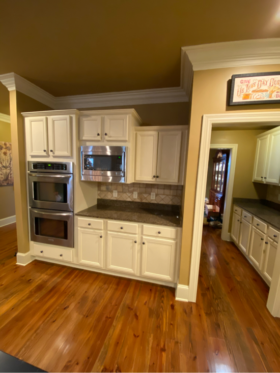 after cabinet painting