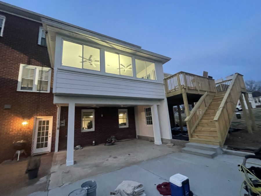 white painted covered porch Preview Image 1