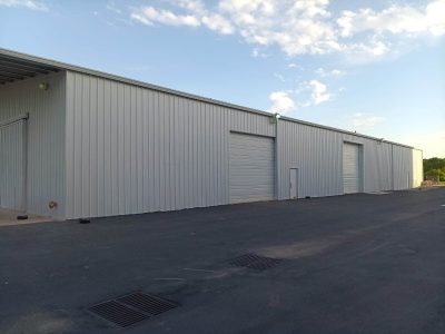 painted warehouse exterior