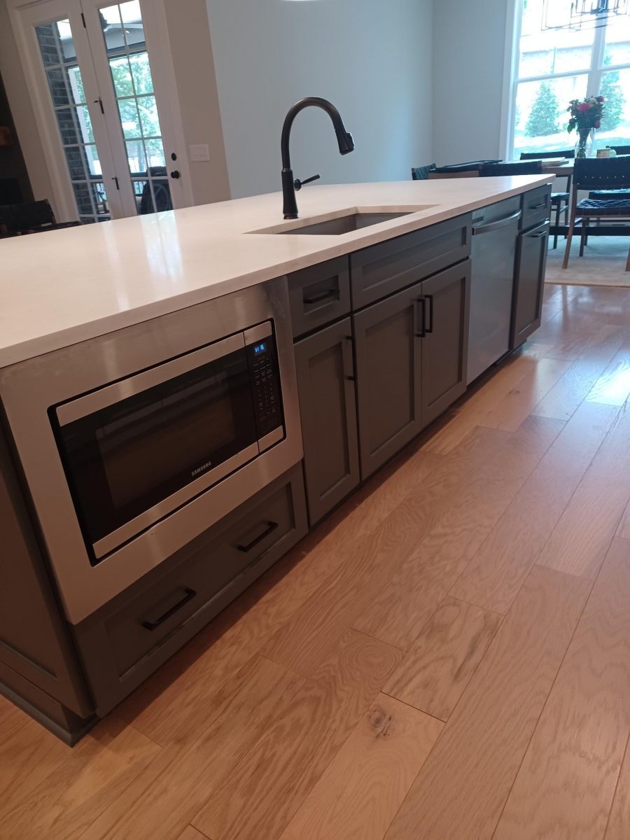 dark painted kitchen island cabinet Preview Image 2