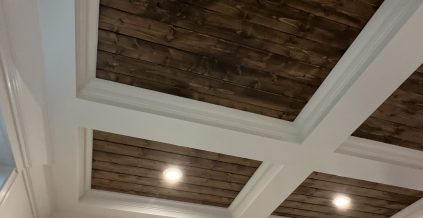 Coffered Office Ceiling Repaint