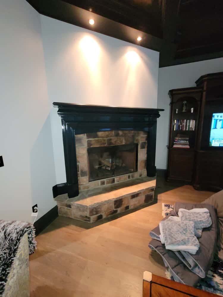 home fireplace with painted mantle Preview Image 3