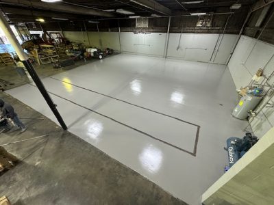 warehouse floor with epoxycoating