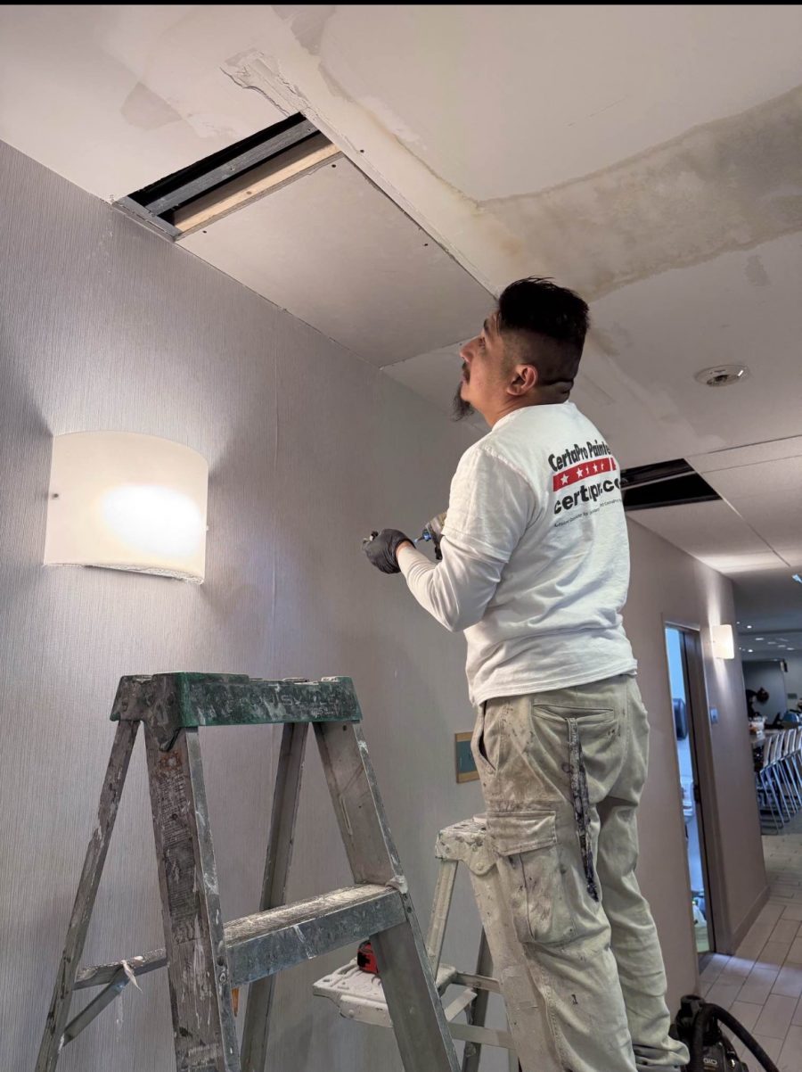 painter durin drywall repair project Preview Image 3