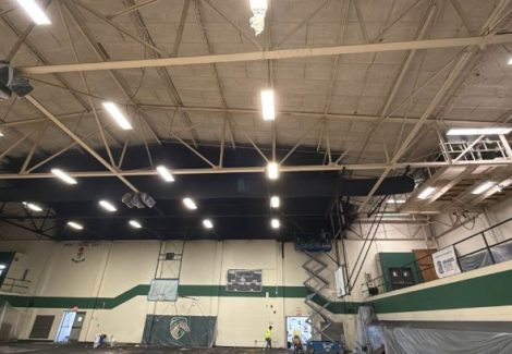 Columbia State gym after painting