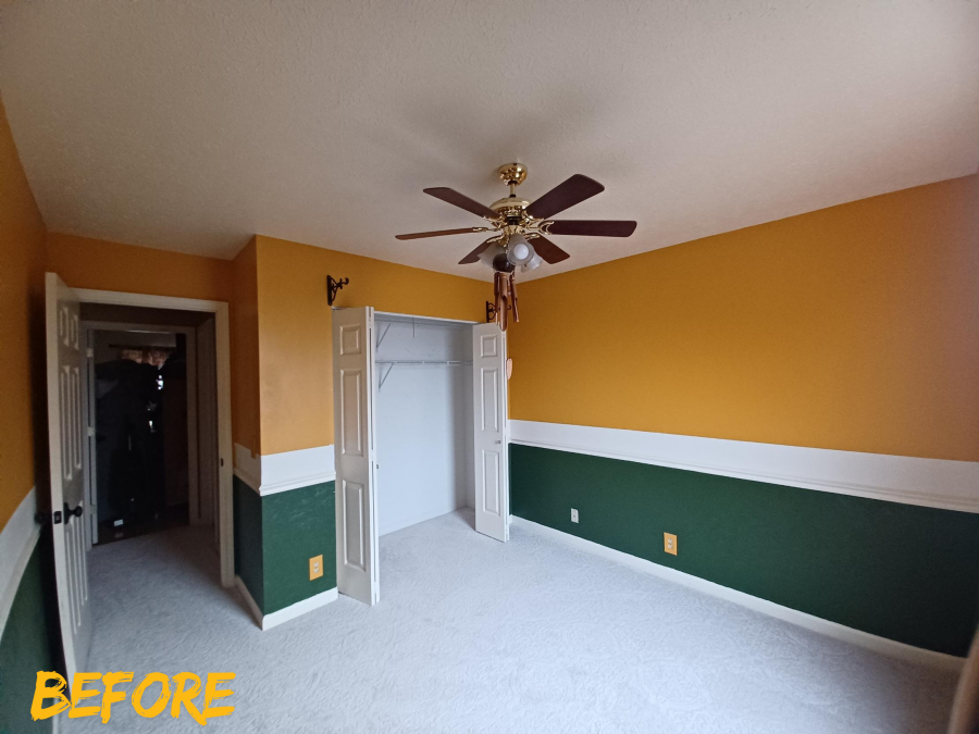 home interior room with yellow and green color block Preview Image 1