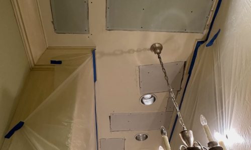 2. New Drywall Panels Installed
