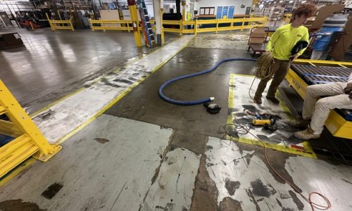 Floor Before Line Striping