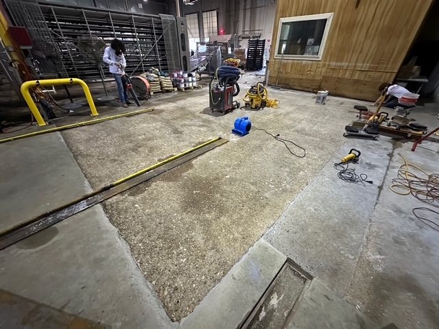 warehouse floor during epoxy coating installation Preview Image 2