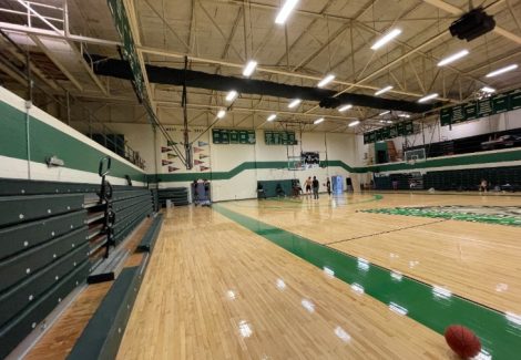 Columbia State gym after painting