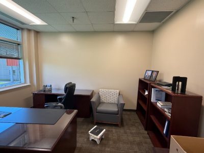 repainted office interior