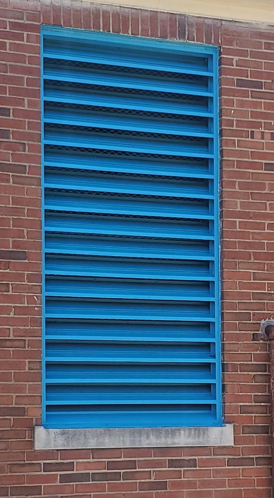 blue painted exterior metal features Preview Image 1