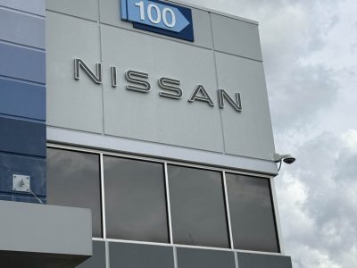 exterior paint project for nissan dealer in