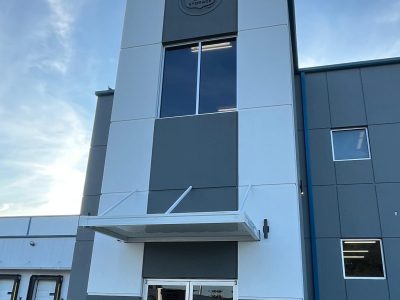 painted exterior of cold storage facility